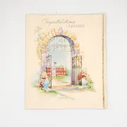 Vintage Graduation Greeting Card Deckled Edge Unsigned