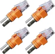 tunghey 4Pack BNC Female to RJ45 Adapter, 180 Degree Straight Coaxial Coax Barrel Coupler Adapter RJ45 to RF Connector for Computer Peripheral Equipment