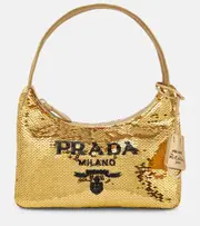 [Prada] Prada Re-Edition 2000 Mini sequined shoulder bag One Size gold