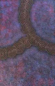 Gracie Morton Pwerle Aboriginal Art COA Supplied 90cm X 60cm