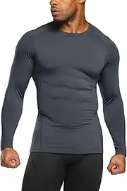 TSLA Men’s Thermal Compression Base Layer Shirt | Fleece-Lined Long Sleeve Top for Winter Running & Training (1 or 2 Pack)