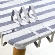 12x Steel Table Cloth Cover Tablecloth Holder Clips Metal Pegs Picnic Prom