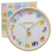 Pokemon Wall Clock Beige Eevee Friends Analog 30 x 30 cm Anime Japan New