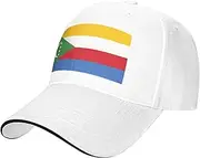 [SSIULUS] Flag of The Comoros Casquette Cap Hats,Trucker,Baseball Cap with Snapback,Perfect for Summer,Golf