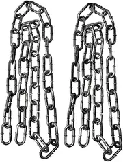 Healeved 2pcs Realistic Halloween Prison Chains Decor Scary Cosplay Accessories Horror Props Fake