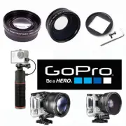 HD FISHEYE MACRO LENS + ZOOM LENS + POWER BANK FOR GOPRO HERO4 SILVER BLACK