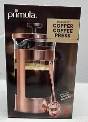 Primula Melrose Copper Coffee French Press 8 Cup - Brand New Box E
