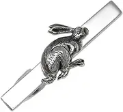 [MENDEPOT] Rhodium Plated Novelty Bald Eagle Head Tie Clip Bald Eagle Lapel Pin