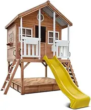 Lifespan Kids Winchester Cubby House with 1.2m Elevation Platform and 2.2m Yellow Slide