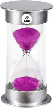 Large 30 Second Sand Timer, Colorful Unbreakable Hourglass Sand Clock, Plastic P