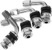 CHILDWEET Motorcycle Tire Valve Extension Rods 90° Bend Valves Stem Extender Set of 4 Quick Installation for Bicycles Rvs
