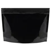 100 Pcs Black Child Resistant Exit Bags 12"x9"x4" Zip Lock Pouch Smell Proof Bag