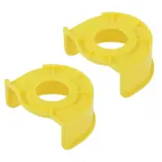 30mm Half Circle Push Switch Button Protective Cover Yellow 2pcs