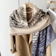 70% Cashmere 30% Silk Wrap Son of the Sun Printing Shawl 130*130cm