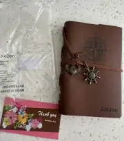 Maleden Sealed New Refillable Brown Spiral Embossed Travel Journal Notebook