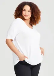 [Taking Shape] Plus Size Women's Natural Essential Top Size 18 in White - Taking Shape White