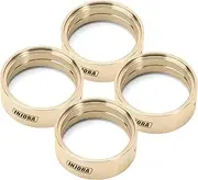 INJORA Brass Inner Beadlock Rings - 27g/pc 1.3" Wheel Weights Fit for 1/24 1/18 RC Crawler Upgrade