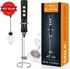 MF02 Rechargeable Milk Frother Handheld Foam Maker Stainless Whisk Latte Cappucc