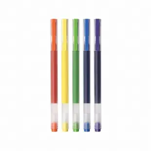 【小米】0.5mm巨能寫五色多彩中性筆(小米有品生態鏈商品)