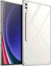 [JETech] Clear Case for Samsung Galaxy Tab S10 Ultra/Tab S9 Ultra 14.6-Inch, Anti-Yellowing Transparent Slim Cover with Hard PC Back and Soft TPU Bumper, Support S Pen Wireless Charging (Clear)