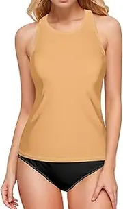 [ODAWA] Backless Swimwear Honey Orange Quick Dry Tankini Top
