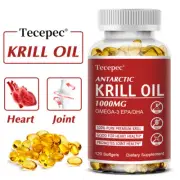 Krill Oil 1000mg 30/60/120 Softgels Astaxanthin/Phosphalipids/Omega-3