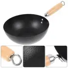 Cast Iron Wok Small Nonstick Frying Pan Flat Bottom Household
