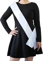 [FENDOLE] Blank Sash,Plain Satin Sashes,Sashes for Pageants,DIY Sashes for Party Decorations,Blank Sashes for Pageants