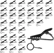 36 Pcs Iron Microphone Clip, Recording Mic Clamp on Lapel, Mini Lavalier Tie Clip for Microphones