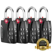 4xTSA Approve 3 Digit Combination Travel Bag Suitcase Luggage Lock Padlock Reset