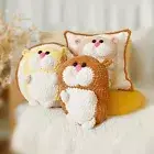 3 pcs "Hamsters " 3D plush 1 pillow and 2 pillow case covers, cushion, nursery