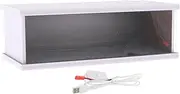 1:64 Scale Parking Lot Display Case Protective with LED Lights 11.81 x 5.51 x 3.94Inches Dustproof Container for Diecast Car, Style F