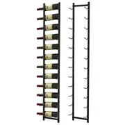 Costway 12 Bottles Wine Storage Rack Wall Mounted Wine Rack Hanging Wine Display Rack Kitchen & Bar Black