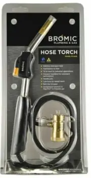 Bromic SWIRL FLAME SWIVEL TORCH 1.2m Hose, Brass Regulator, Handle Grip