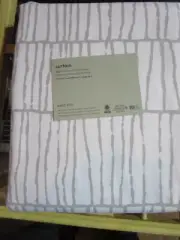 West Elm Line Lattice Stone white drapes panels 48 X 84 New w tags