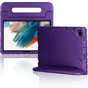 For Samsung Galaxy Tab A8 10.5 SM-X200 2021 kids Case, Kickstand Shockproof Protective Rugged Convertible Handle Stand Light Weight Kids Friendly Cover (Purple)