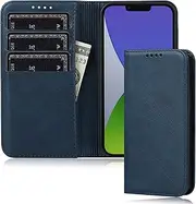 FROLAN for iPhone 14 Wallet Case with Card Holder, Premium PU Leather Credit Slot Flip Folio Book Drop Protection Shockproof Phone Cover for iPhone 14 6.1 Inch (Navy Blue)