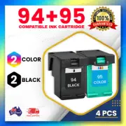4x Ink Cartridges for HP 94 / 95 Officejet 6210 7210 7310 Deskjet 5740 6840 6520