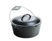Lodge 5 qt. Cast Iron Dutch Oven with Lid and Spiral Bail Handle