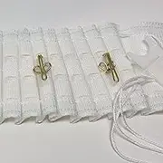 Woven pocket Pencil Pleat Curtain Heading Tape for heavy curtains + hooks + cord tidies (10 metres)