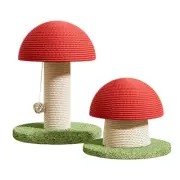 2x Cat Scratching Posts Mushrooms Shaped Climbing Poles for Grind Claw Indoor