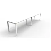 RAPIDLINE RAPID INFINITY PROFILE LEG WORKSTATION Single Sided No Screen 2 Person W3600 x D700 x H730mm Natural White with Cable Entry Holes