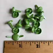 Bazzill 18 Med.10mm Green Brads Scrapbooking