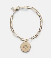 [Sydney Evan] Sydney Evan Evil Eye Coin 14kt gold chain bracelet One Size gold