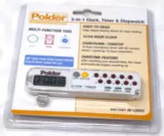 NOS Polder 3 In 1 Clock Timer Stopwatch 898-90 Unused Factory Sealed 2008