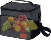 Insulated Lunch Box,Insulated Soft Cooler Lunch Bag with Shoulder Strap - Foldable Drink Cooling Box for Hiking Camping Picnic Travel Boating Work Fishing BBQ