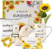TOYIYAR Birthday Gifts for Women, Get Well Soon Gifts, Sunflower Gifts, Sending You Sunshine, Unique Relaxation Gifts Box for Best Friend, Thinking of You Gifts