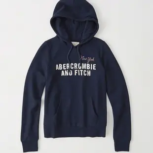 AF a&f Abercrombie & Fitch 女 帽T 藍 0187