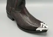 WESTERN COWBOY BOOT TIP Pair - Silver Cut Out Flat Tips