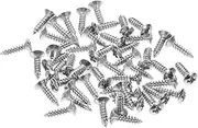 JEWEDECO 50pcs Pickguard Mounting Screws Iron Fixator for Electric Guitar and Bass Durable Versatile Reliable Pick Guard Fixing Screws with Box